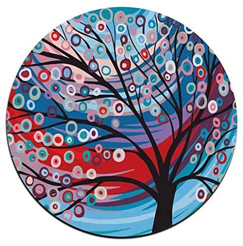 Color Tree of Life Round Coaster Set - Made of Recycled Rubber - Set of 4 - color: Color Tree of Life