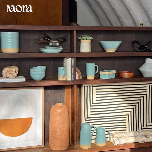 Mora Ceramics Large Tea Mug with Loose Leaf Infuser and Ceramic Lid, 18 oz, Portable, Microwave, Dishwasher Safe, Tall Coffee Cup - Rustic Matte Ceramic Glaze, Modern Herbal Tea Strainer, Iris - color: Iris