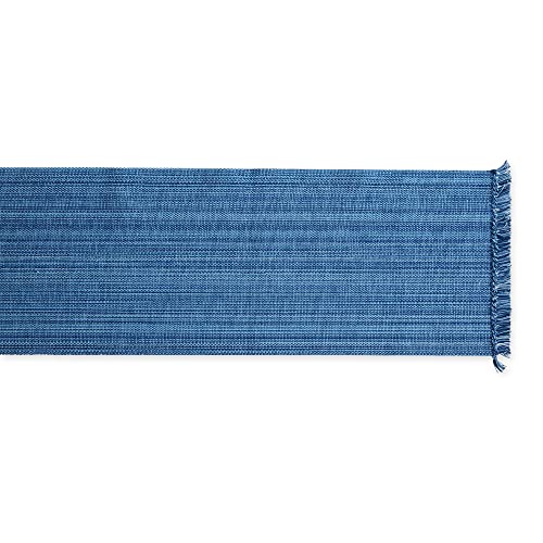 DII Variegated Tabletop Collection, Table Runner, 13x108, Nautical Blue - color: Nautical Blue, size: Table Runner, 13x108"
