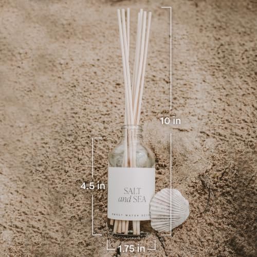 Sweet Water Decor Salt and Sea Reed Diffuser Set - Sea Salt, Citrus, Musk, and Amber Summer Scented Diffuser - Scent Diffusers for Home, Long Lasting Fragrance, Made in the USA - style: Salt + Sea