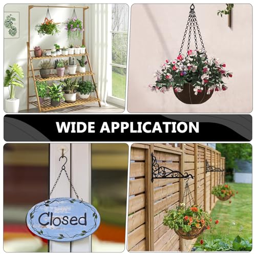 garini 3 Pack, 23 Inch Hanging Baskets Chain, Hanging Chains with Hooks Flower Pot Chain Replacement Plant Hangers for Planters, Bird Feeders and Lanterns(Black)… - color: Black, size: 3P