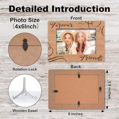 YSTEP Best Friend Frame - Gifts for Best Friends - 4x6 Wooden Display - Long Distance Friendship - style: Style 5