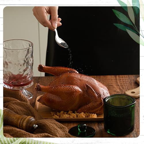 Reallnaive 2 Pack Glass Salt Cellar with Lid and Spoon, 8.7 oz, Green | Storage Container, Wide Opening, Heavy Bottom, Dishwasher Safe, for Countertop Salt, Sugar, Pepper, and Spice Storage - color: Green