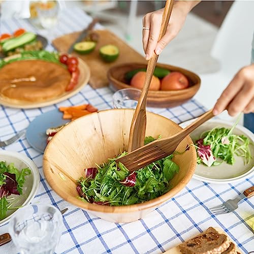 Wooden Kitchen Utensil Set, 5 PCS Natural Teak Wooden Spoons for Cooking | Wooden Spoons for Cooking with Comfort Grip, Smooth Durable Heat Resistant Cooking Spoons and Cooking Utensils for Cooking - size: 5 PCS Set