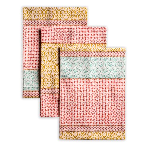 Maison d' Hermine Kitchen Towels Set of 3, 100% Cotton | Reusable, 27.50" x 20" - color: 005 - Provence
