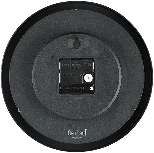 Bernhard Products Black Wall Clocks, 2 Pack Silent Non Ticking 10 Inch Quality Quartz Battery Operated Round Easy to Read Home/Office/School Clock - color: Black, size: 10 Inch - 2 Clocks