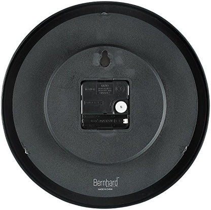 Bernhard Products Black Wall Clocks, 2 Pack Silent Non Ticking 10 Inch Quality Quartz Battery Operated Round Easy to Read Home/Office/School Clock - color: Black, size: 10 Inch - 2 Clocks