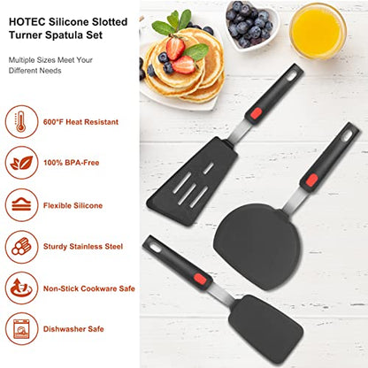 Hotec Silicone Spatula Turner and Tongs