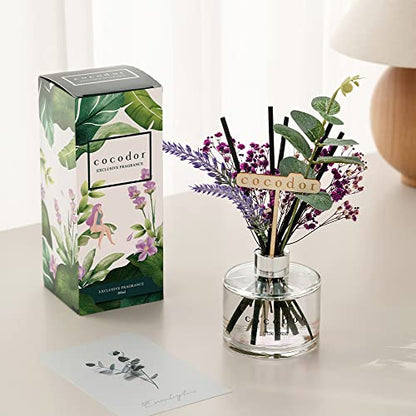 COCODOR Lavender Reed Diffuser/White Jasmine/6.7oz/1Pack / Home Fragrance Scent Essential Oil Stick Diffuser for Bedroom Bathroom Home Decor for Women - size: Lavender/6.7Ounce/1 Pack
