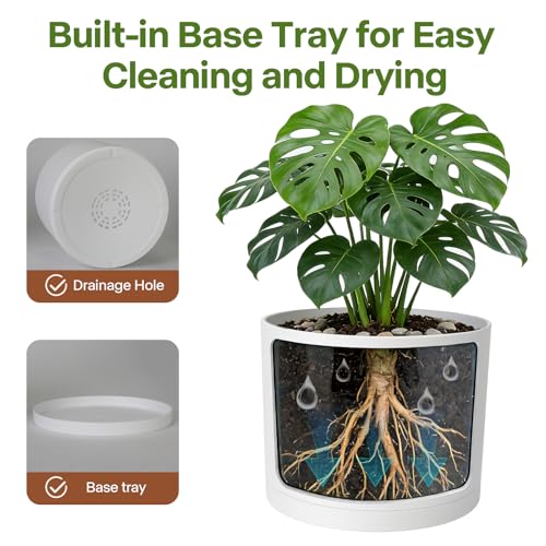 3 Pack Cylinder Planter Set 10/9/8 Inch White Indoor Plant Pots - color: White