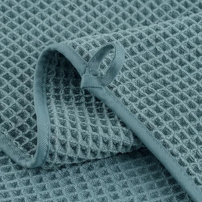 Microfiber Waffle Hand Towels, 2 Pieces, Soft, Absorbent, Fast Drying, Lint Free 430 GSM (Green) - color: Green