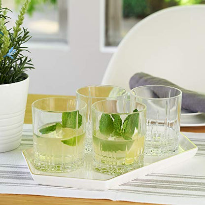Spiegelau Perfect Serve Double Old Fashioned Glasses Set of 4 – Heavy Base Crystal Whiskey Glasses for Scotch, Bourbon & Cocktails – Lead-Free Crystal Tumbler Set - style: D.O.F.