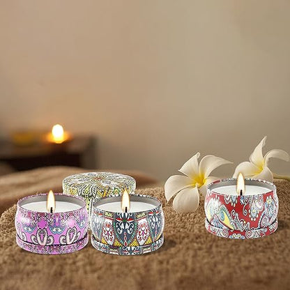 Scented Candles Gift Set, 2.5 oz Soy Wax Aromatherapy Candle for Home, Romantic Candles Gift for Mother Day Christmas Valentines Birthday (24 Pack) - color: 24Pack-Brown