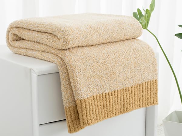Carriediosa Heather Throw Blanket 60x80, 400GSM Ultra Soft Microfiber | Yolk Yellow, Fuzzy Fluffy Cozy Plush Knit Knitted Throws, Lightweight Cute Preppy Fall Blankets for Couch, Bed - color: Heather - Yolk Yellow, size: 60" X 80"