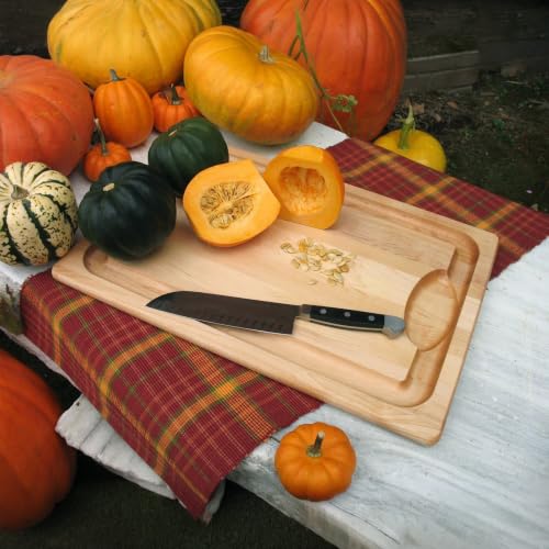 J.K. Adams Farmhouse Carving Board w/ Juice Groove, 14" x 20" | Farmhouse Maple Carving Board with Juice Groove Keeps Counters Clean During Everyday Meal Prep