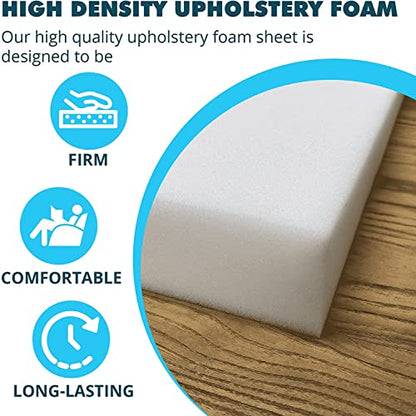 Foamma 2" x 21" x 21" High Density Upholstery Foam, Chair Cushion Square Foam for Dining Chairs, Wheelchair Seat Cushion Replacement - color: High Density, size: 2" x 21" x 21"