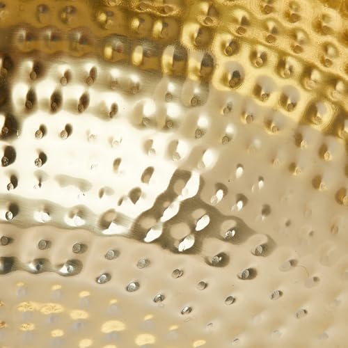 Creative Co-Op Round Hammered Metal Bowl, Gold Finish, 14" - color: Gold Finish