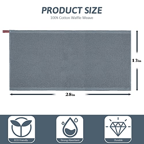Nialnant 6 Pack Kitchen Towels,Large 100% Cotton Kitchen Hand Towels,Dish Towels for Drying Dishes 13x28 Inches,Dark Gray - color: Dark Gray, size: 13 x 28 - 6 Pack