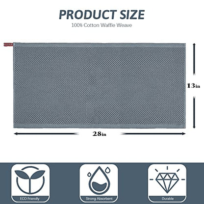 Nialnant 6 Pack Kitchen Towels,Large 100% Cotton Kitchen Hand Towels,Dish Towels for Drying Dishes 13x28 Inches,Dark Gray - color: Dark Gray, size: 13 x 28 - 6 Pack