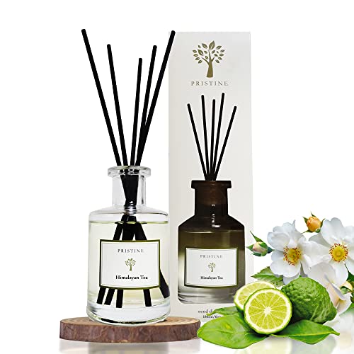 PRISTINE Himalayan Tea/Inspired by Westin Hotel Reed Diffuser for Home | Fresh Bergamot/White Tea Room Fragrance Reed Diffusers, Oil & Room Diffusers with Reed | Home Fragrance Scent Diffuser - size: 6 oz