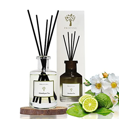 PRISTINE Himalayan Tea/Inspired by Westin Hotel Reed Diffuser for Home | Fresh Bergamot/White Tea Room Fragrance Reed Diffusers, Oil & Room Diffusers with Reed | Home Fragrance Scent Diffuser - size: 6 oz
