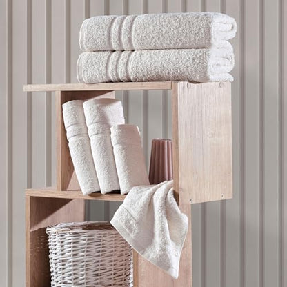 Hawmam Linen Personalized Towels - Customized Turkish Cotton Towel Set, Monogrammed Towels with Initials, Name & Embroidery, Idea for Weddings, Bridal Showers, Anniversaries, for Couples, Sea Salt - color: Sea Salt