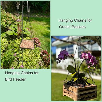 Heybe Hanging Baskets Chains 16 Inches 4 Leads Hanging Chains with S Hooks, Flower Pot Hanger Replacement Plant Hangers for Planters and Lanterns, Pack of 3 - size: 16 Inches 4 Leads