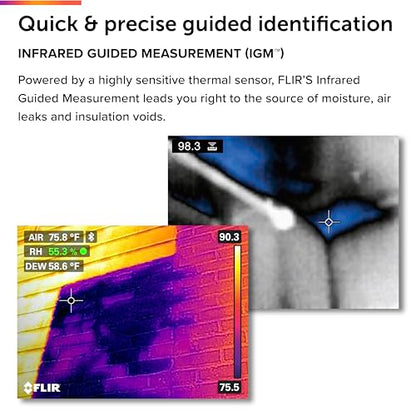 FLIR MR265 Moisture Meter and Thermal Imager with MSX | 160x120 thermal sensor, MSX, pinless sensor, laser pointer, single-file documentation, 9Hz - style: MR265