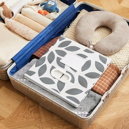 MAX Houser Set of 4 Foldable Fabric Storage Bins with Dual Plastic Handles, Closet Bedroom Drawer Organizer, Grey - color: 27 dark grey