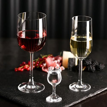 KROSNO Wine Glasses Set of 6, 11.5 oz, Gema Collection | White or Red Wine Set, Lead-Free Crystal Glassware, Drinking Glasses, Aperol Spritz Glases, Wedding Gift, Dishwasher Safe - size: 340ml