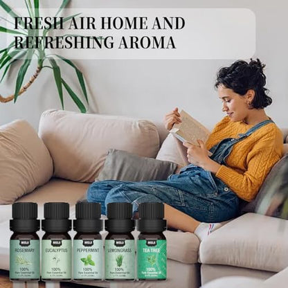 Essential Oils Set Top 12 Aromatherapy-Essential Oils for Diffuser for Home,Air Freshening Diffuser Oils Scents for Aromatherapy,Laundry,Candle&Soap Making,Humidifiers 12 X 5ML - color: Black-05