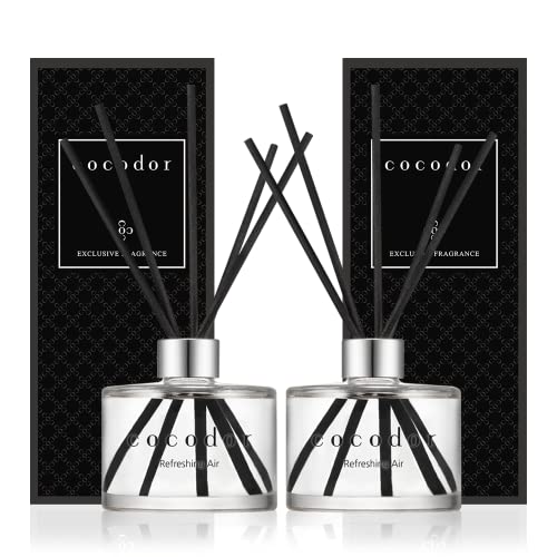 COCODOR Signature Reed Diffuser Set/Refreshing Air / 6.7oz /2 Pack/Home Fragrance Diffuser, Oil Scent Diffuser for Bathroom Shelf Decor - size: 6.7Ounce/2Pack
