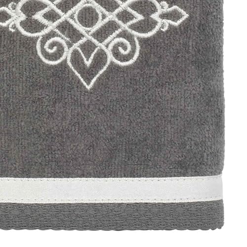 Avanti Linens Riverview Hand Towel, Nickel,038122NKL - color: Nickel, size: Hand Towel