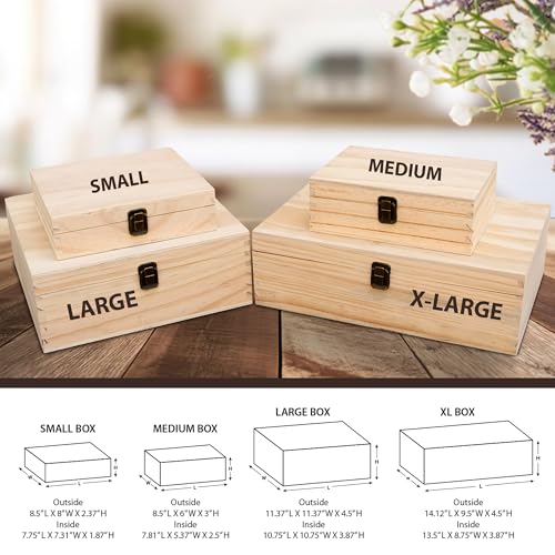 Personalized Wooden Keepsake Box – Custom Engraved Split Monogram Memory Box with Name & Date, Elegant Storage Chest Gift for Special Occasions - style: 8. Split Monograms