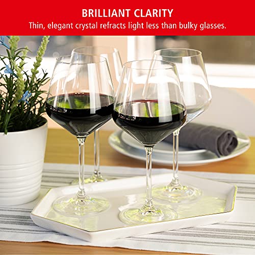 Spiegelau Style Burgundy Wine Glasses, Crystal Clear Red Wine Glasses for Pinot Noir, Elegant Glassware, Wedding Gifts, Birthday Gifts for Women and Men, Home Bar Accessories, 22.6 oz, Set of 4 - style: Burgundy Glasses