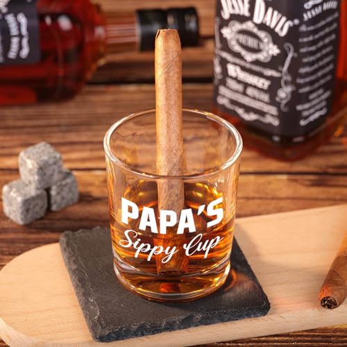 Ithmahco Papa Father Day Gift: Papa'S Sippy Cup Whiskey Gifts For Men - Cool Christmas & Father Day Gifts From Grandkids - color: papa cup