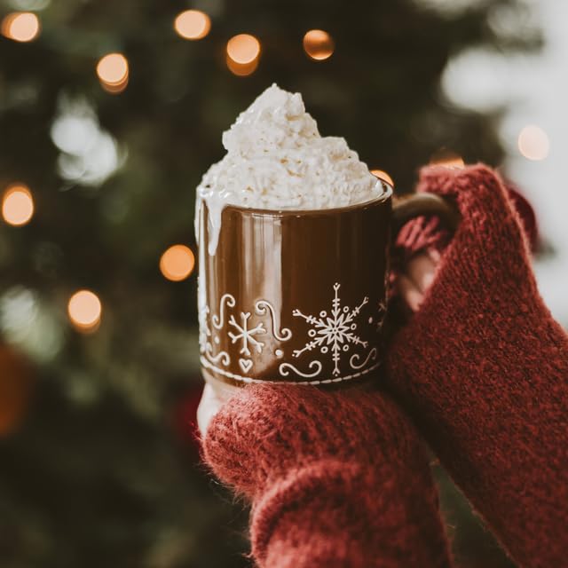 Sweet Water Decor Gingerbread Coffee Mug, 14oz Stoneware Christmas Mug, Dishwasher & Microwave Safe, Large Holiday Winter Cup for Coffee, Tea & Hot Chocolate, Stocking Stuffer Gifts for Women - style: Gingerbread