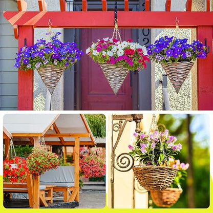 Hotop 8 Pcs Metal Hanging Chains with Ceiling Hooks, Garden Plant Hangers for Hanging Bird Feeders, Billboards, Chalkboards, Basket, Planters, Lanterns, Wind Chimes, Chain Hook DIY(12 Inch,Gold) - color: Gold, size: 12 Inch
