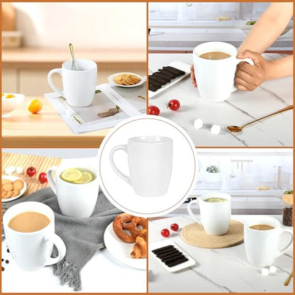 BYCNZB 27OZ Extra Large Ceramic Coffee Mug, Jumbo Coffee Mugs, Big Tea Cups with a Large Handle for Office and Home set of 2 (White) - color: White
