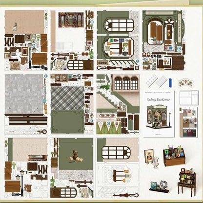 Book Nook Kit – DIY Miniature House Gallery Bookstore | Booknook Bookshop 3D Wooden Puzzles for Adults Bookshelf Building Kit Gifts for Women Book Lovers - style: Gallery Bookstore