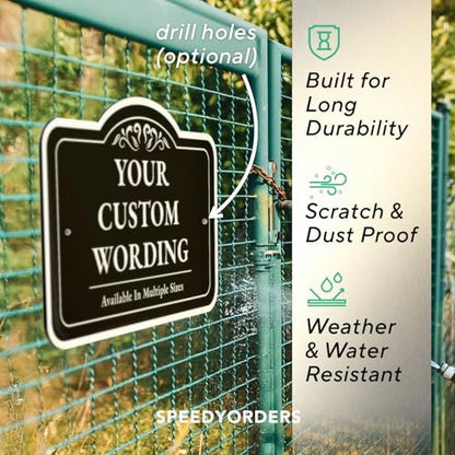 Custom Carved Metal Signs, Personalized Aluminum Design, Driveway Waterproof Signs, Design 1 Charcoal 10x7 In - color: Design 1 - Black Charcoal, size: 10x7 Inches