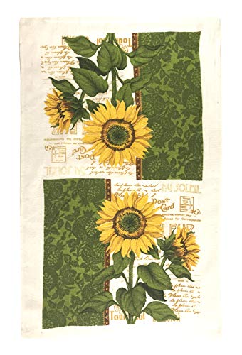 Kitchen Towel 5 Piece Linen Set 2 Towels 2 Pot Holders 1 Oven Mitt (Sunflower 2) - color: Sunflower 2