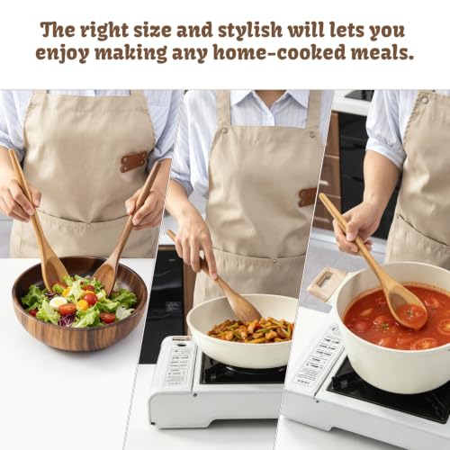 Wooden Spoons For Cooking, Wood Kitchen Cooking Spoons Utensil, 12 Inch Acacia Spoon Spatula Scraper Utensils Set, Cooking Gadgets Safe for Nonstick Cookware Use Set of 3 - style: Wood Spoon Spatula Set of 3