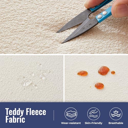 Custom Bay Window Cushion, Window Seat Cushion, Customized Window Sill Seat Cushion, Bench Seating Foam Cushions for Indoor Furniture, Dining Room, Mudroom, Breakfast Nook, Piano Bench, Anti-Cat - color: [Cotton Linen] - Aqua