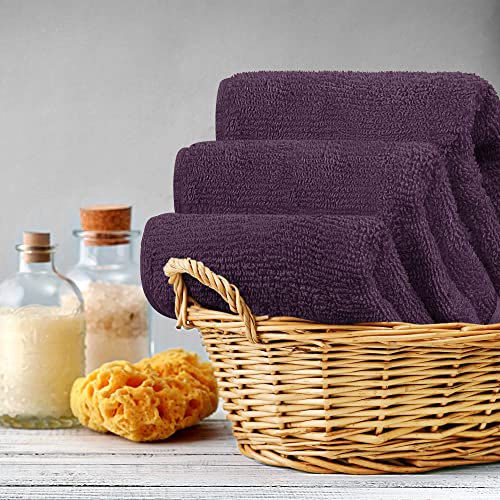 Utopia Towels 12 Pack Premium Wash Cloths, 12x12 in, 100% Cotton, Plum | Highly Absorbent Soft Feel Lightweight Washcloths - Premium Ring Spun Cotton, Ideal for Bathroom, Spa, Gym & Face - color: Plum