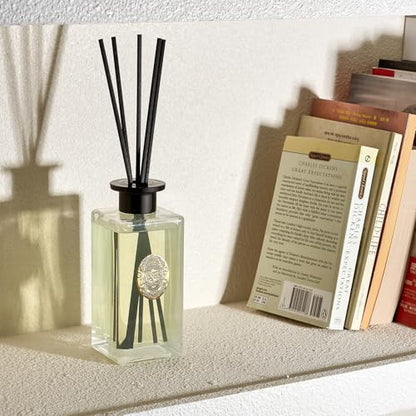 M&SENSE 10.14 oz Large Reed Diffuser Set | Jasmine Garland Scent Oil Diffuser with Sticks | Hotel Collection Non-Toxic Essential Oil |for Bedroom Bathroom Living Room - color: Jasmine Garland, size: 300ml