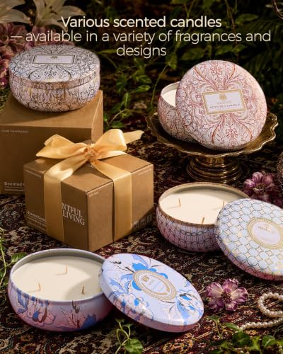 M&SENSE Pumpkin Apple Pie Scented Candles,3 Wick Soy Candles for Home Scented, 12oz Travel Aromatherapy Candle for Stress Relief, 40 Hour Burn Time - color: Pumpkin Apple Pie