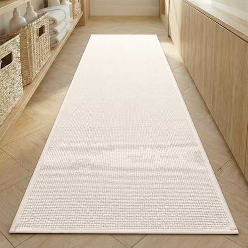 Bathroom Rugs Mat 24x47, Non Slip Quick Dry Bath Mats for Bathroom Absorbent Ultra Thin Bath Rugs Machine Washable Fit Under Door for Sink, Cabinet, Laundry (Beige, 24"x47") - color: Beige, size: 24"x47"