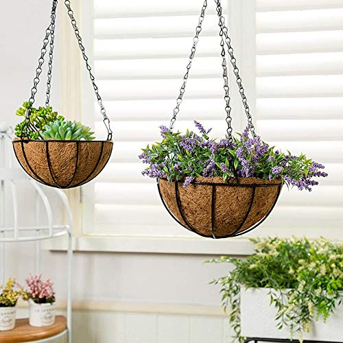 4pcs 18 inch Black Hanging Basket Chain with Hooks Flower Plant Pot Replacement Chain Hanger for Bird Feeders,Planters,Lanterns and Ornaments - size: 18 inch (4pcs)
