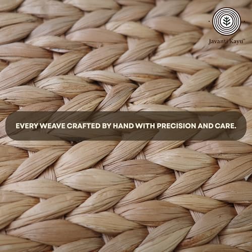 Handmade Water Hyacinth Wicker Storage Basket – Rectangle Organizer Bin for Shelves, Blanket, Bathroom, Closet, Toilet Tank – Decorative & Durable (1, 17.5"x6.7"x2.5") - size: Tray: 17.5x6.5x2.5"
